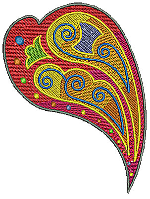 Embroidery Design: Scrollworks heart 3.65w X 4.80h