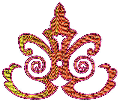 Embroidery Design: Scrollworks design 1 4.44w X 3.76h