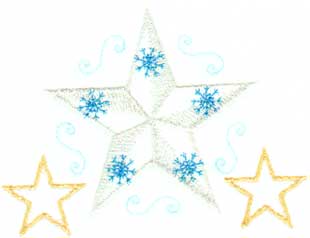 Embroidery Design: Snowflake 44.26" x 3.16"