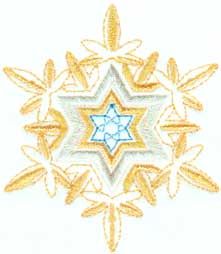 Embroidery Design: Snowflake 63.00" x 3.46"