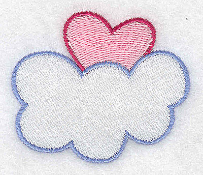 Embroidery Design: Heart in the clouds 2.55w X 2.18h