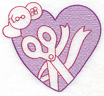 Embroidery Design: Heart large 4.31w X 4.75h