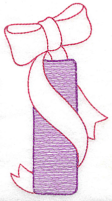 Embroidery Design: I large 5.87w X 3.18h