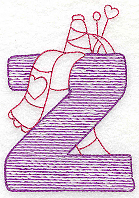 Embroidery Design: Z large 5.50w X 3.81h