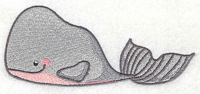 Embroidery Design: Whale large 4.98w X 2.10h