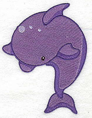 Embroidery Design: Dolphin large 3.83w X 4.96h