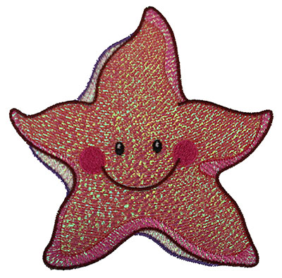 Embroidery Design: Mylar Starfish 4.96w X 4.94h