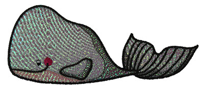 Embroidery Design: Mylar Whale 4.98w X 2.1h