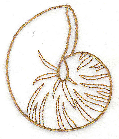 Embroidery Design: Seashell C 2.72w X 3.26h