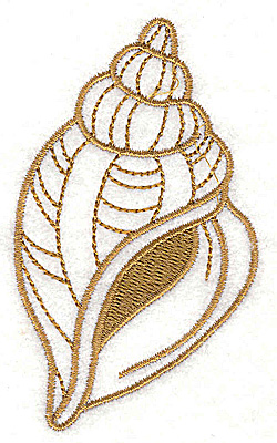 Embroidery Design: Seashell F 2.09w X 3.55h