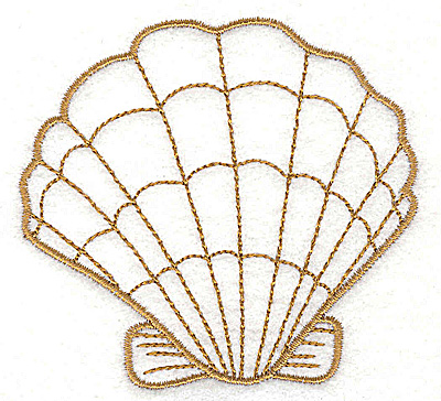 Embroidery Design: Clam shell 2 3.19w X 3.03h