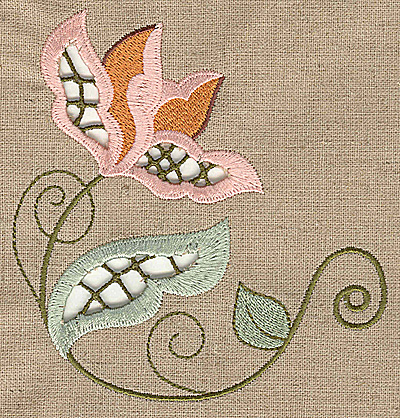 Embroidery Design: Cutwork flower A 4.73w X 4.97h