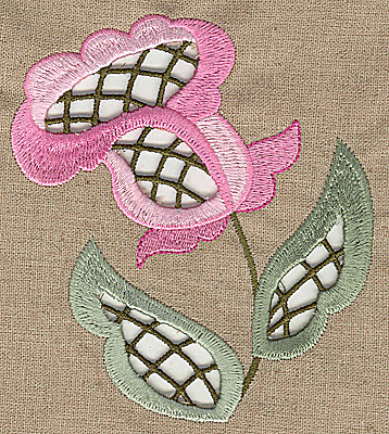Embroidery Design: Cutwork flower F 4.47w X 4.97h