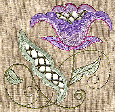 Embroidery Design: Cutwork flower G 4.91w X 4.91h