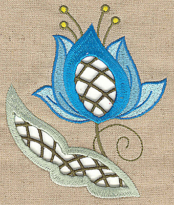 Embroidery Design: Cutwork flower R 4.05w X 4.97h