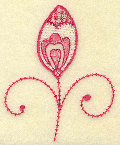 Embroidery Design: Heart and leaf 3.13w X 3.86h