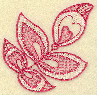 Embroidery Design: Leaves and hearts 3.74w X 3.74h