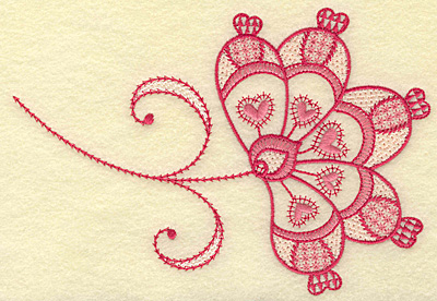 Embroidery Design: Floral hearts medium 6.84w X 4.69h