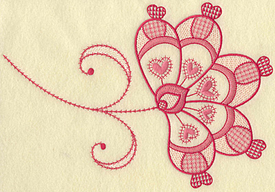 Embroidery Design: Floral hearts jumbo 10.19w X 6.99w
