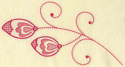 Embroidery Design: Leaves hearts and swirls jumbo 10.29w X 5.58h