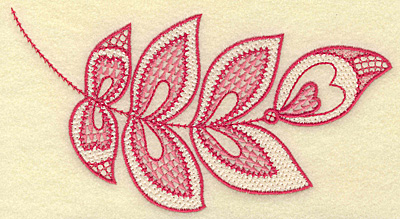 Embroidery Design: Hearts and leaves medium 6.81w X 3.74h