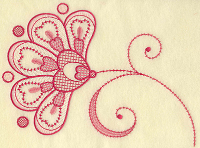 Embroidery Design: Floral hearts and swirls jumbo 10.30w X 6.96h