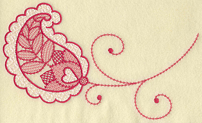 Embroidery Design: Heart in leaf jumbo 10.31w X 6.53h