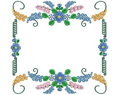 Embroidery Design: Sweet Heart Floral Blocks 10 7.91w X 7.61h