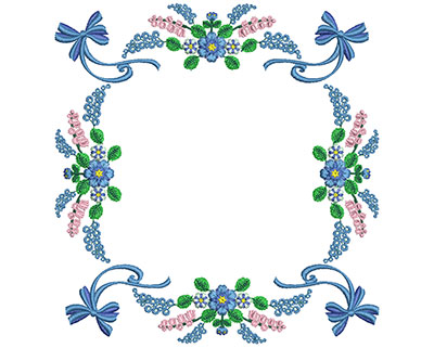 Embroidery Design: Sweet Heart Floral Blocks 4 6.93w X 7.30h