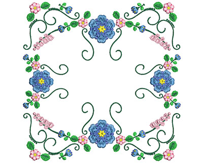 Embroidery Design: Sweet Heart Floral Blocks 7 7.19w X 7.26h