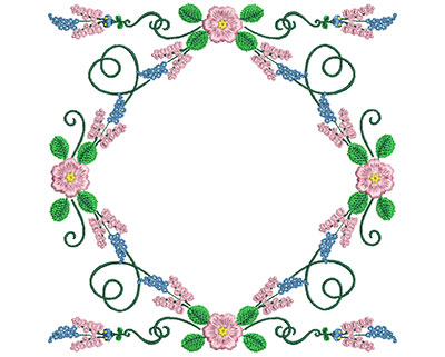 Embroidery Design: Sweet Heart Floral Blocks 9 7.28w X 7.30h