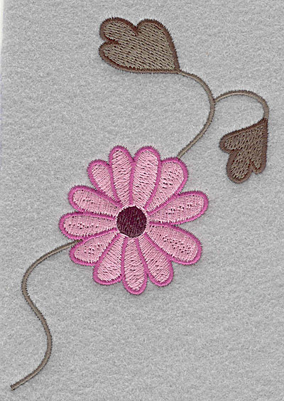 Embroidery Design: Asian flower C large  5.00"h x 3.40"w