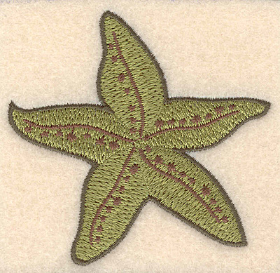 Embroidery Design: Starfish small 3.09"x X 3.02"h