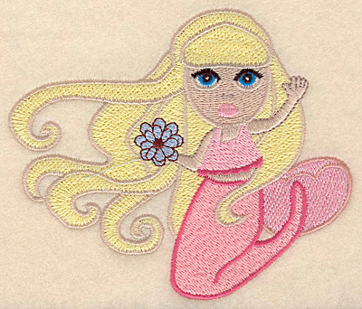 Embroidery Design: Mermaid large 5.00"w X 4.23"h