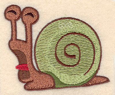 Embroidery Design: Snail small 3.08"w X 2.49"h