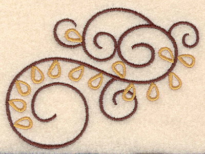 Embroidery Design: Swirl design 1 5.02"w X 3.11"h