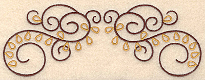 Embroidery Design: Swirl design 1 double  6.99"w X 2.58"h