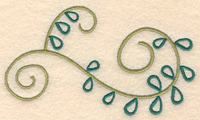 Embroidery Design: Swirl design 2 large 5.00"w X 2.88"h
