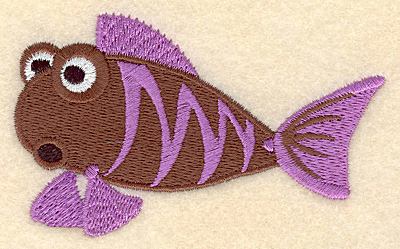 Embroidery Design: Fish B large 3.90"w X 2.37"h