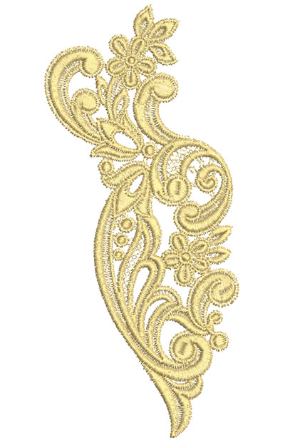 Embroidery Design: Lace from the Vault 7 Design 2 3.76w X 8.39h