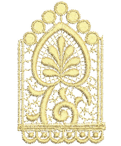 Embroidery Design: Lace from the Vault 7 Design 11 2.43w X 3.93h