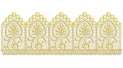 Embroidery Design: Lace from the Vault 7 Design 12 11.10w X 3.93h