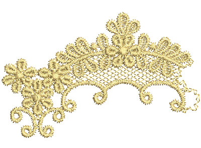 Embroidery Design: Lace from the Vault 9 Design 8 2.36w X 3.71h