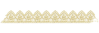 Embroidery Design: Lace from the Vault 13 Design 6 1.56w X 11.78h