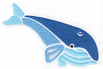 Embroidery Design: Whale large 4.96w X 3.38h