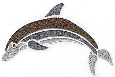 Embroidery Design: Dolphin large 5.59w X 3.68h
