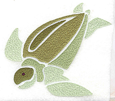 Embroidery Design: Sea Turtle large 4.93w X 4.35h