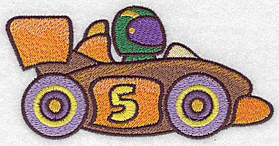 Embroidery Design: Racing car large 4.98w X 2.52h