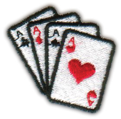 Embroidery Design: Four Aces Hearts1.69" x 1.65"