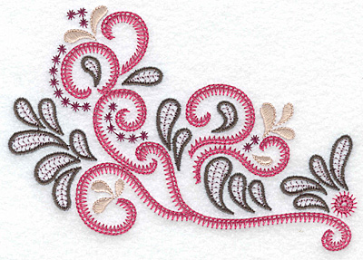 Embroidery Design: Decorative swirls and splashes A 6.03w X 4.22h